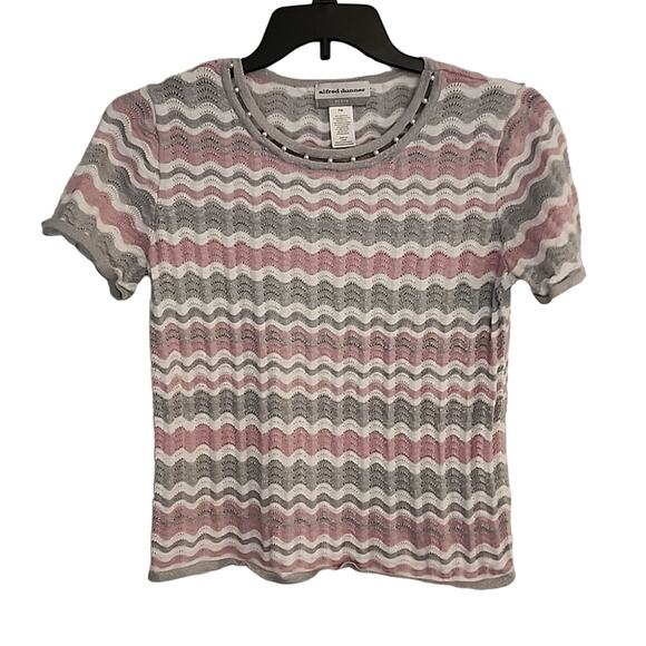 Alfred Dunner Striped Top, PM - Picture 1 of 5